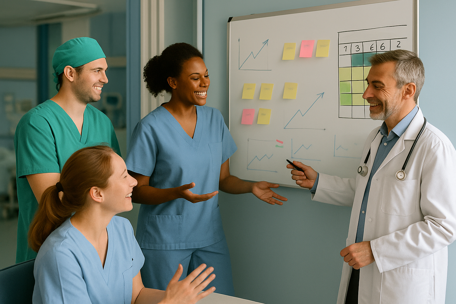 Réunion équipe hopital